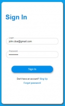 Angular - Login Forms Module - Blue Design Screenshot 2