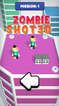Zombie shot 3d - Hyper-Casual Mobile Unity Game Screenshot 1
